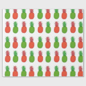 Rode en groene anananasappels voor kerstmis cadeaupapier (Vlak)
