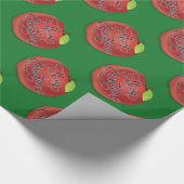 Rode en groene appel kerstcadeau verpakkings papie cadeaupapier (Hoek)