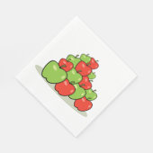 Rode en Groene Appel stapel Verse Vruchten Servet (Hoek)