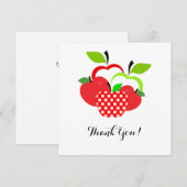 Rode en Groene Appels Bedankkaart (Voorkant / Achterkant)