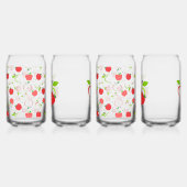 Rode en groene appels blikvorm glas (Links)