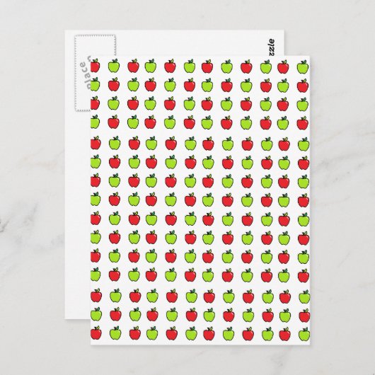 Rode en groene appels briefkaart (Voorkant / Achterkant)