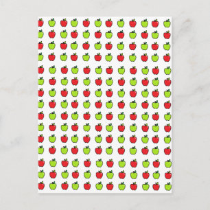 Rode en groene appels briefkaart