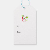 Rode en groene appels cadeaulabel (Achterkant)
