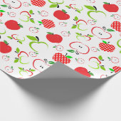 Rode en groene appels cadeaupapier (Hoek)