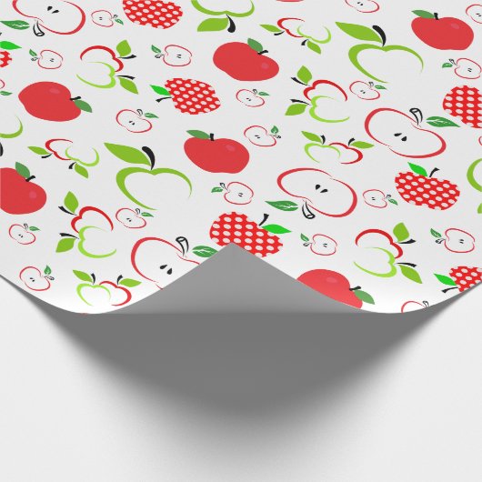 Rode en groene appels cadeaupapier (Hoek)
