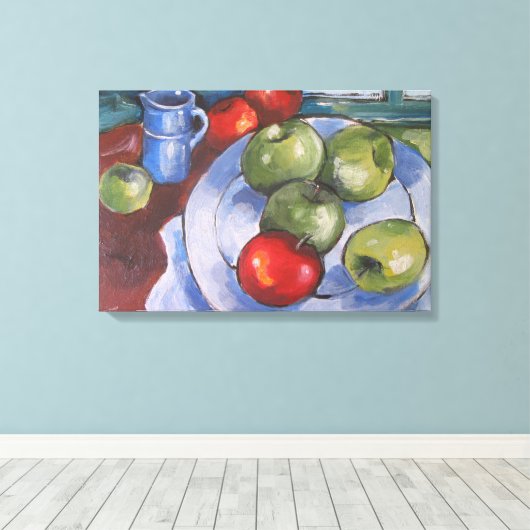 Rode en groene appels canvas afdruk (Insitu (Houten vloer))