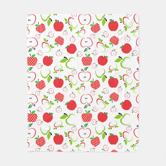 Rode en groene appels fleece deken (Voorkant)