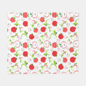 Rode en groene appels fleece deken (Voorkant (Horizontaal))
