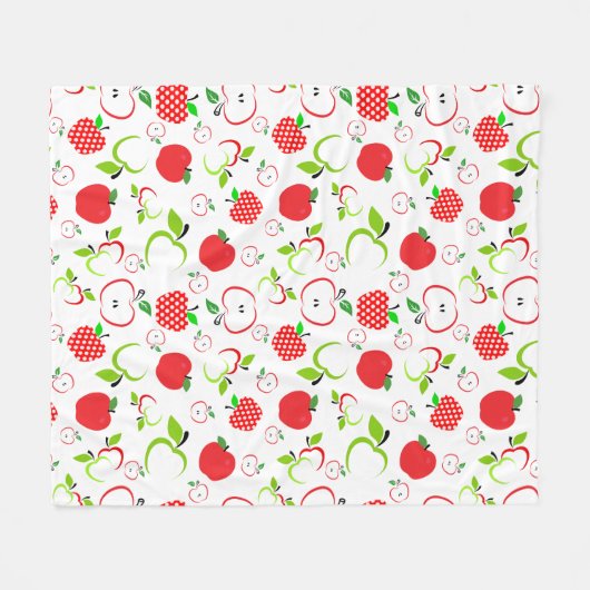 Rode en groene appels fleece deken (Voorkant (Horizontaal))