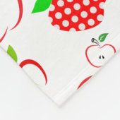 Rode en groene appels fleece deken (Hoek)