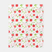 Rode en groene appels fleece deken (Voorkant)