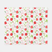 Rode en groene appels fleece deken (Voorkant (Horizontaal))