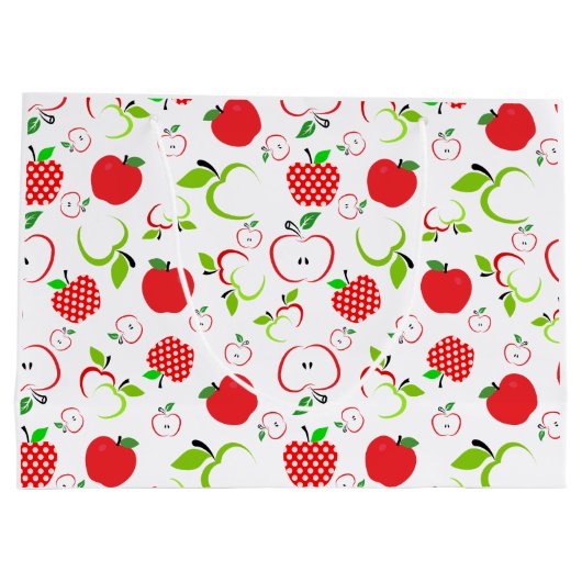 Rode en groene appels groot cadeauzakje (Achterkant)