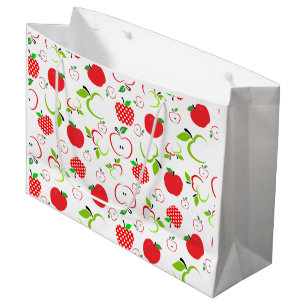 Rode en groene appels groot cadeauzakje