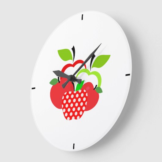 Rode en groene appels grote klok (Hoek)