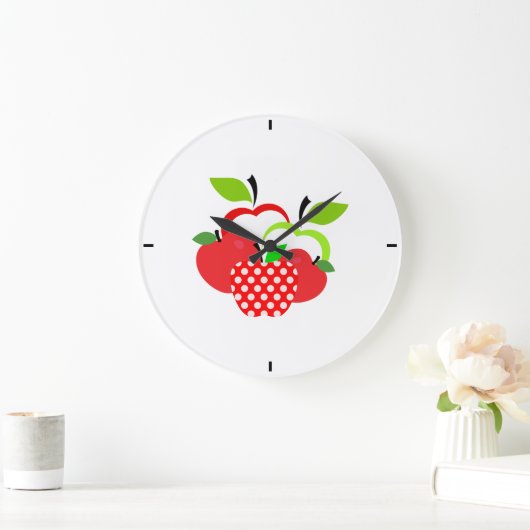 Rode en groene appels grote klok (Huis)