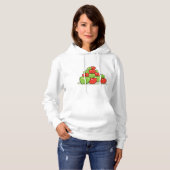 Rode en groene appels hoodie (Voorkant volledig)