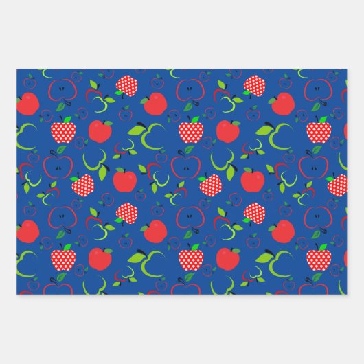Rode en groene appels inpakpapier vel (Voorkant 2)
