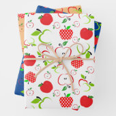 Rode en groene appels inpakpapier vel (In situ)