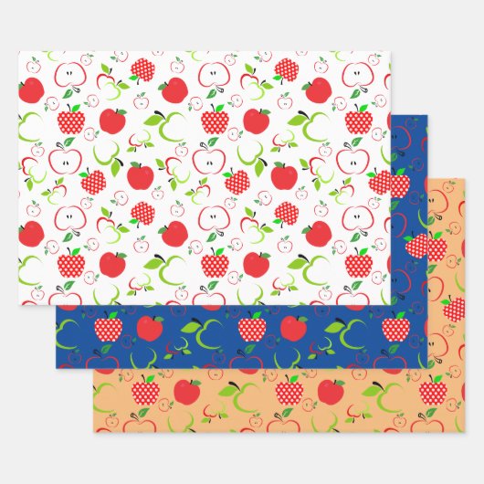 Rode en groene appels inpakpapier vel (Set)