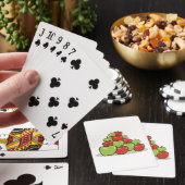 Rode en groene appels pokerkaarten (Insitu)