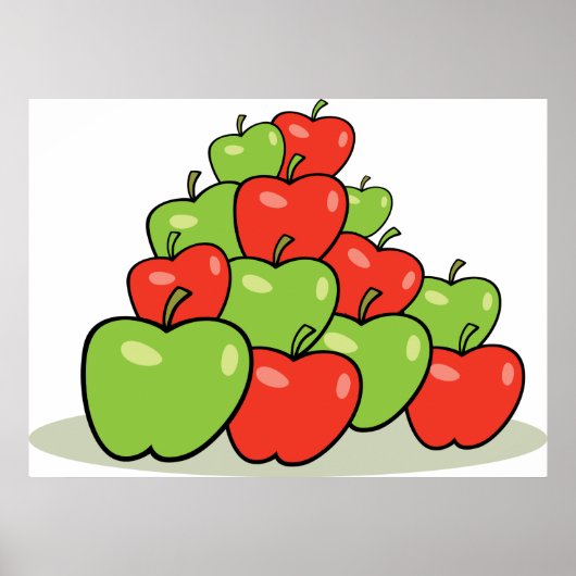 Rode en groene appels poster (Voorkant)