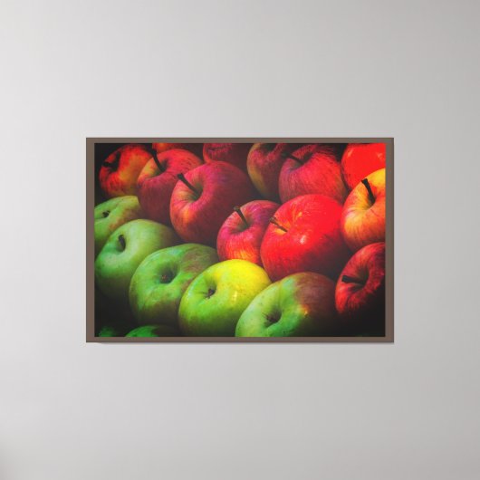Rode en groene appels Rijke Premium Wrapped Wall-A Canvas Afdruk (Voorkant)