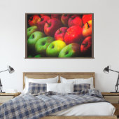 Rode en groene appels Rijke Premium Wrapped Wall-A Canvas Afdruk (Insitu (Slaapkamer))