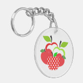 Rode en groene appels sleutelhanger (Voorkant Links)