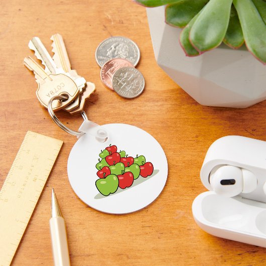 Rode en groene appels sleutelhanger