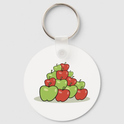 Rode en groene appels sleutelhanger (Voorkant)