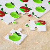 Rode en groene appels staalpatroon legpuzzel (Zijkant)
