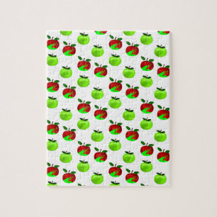 Rode en groene appels staalpatroon legpuzzel
