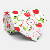 Rode en groene appels stropdas (Opgerold)