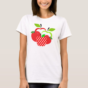 Rode en groene appels t-shirt