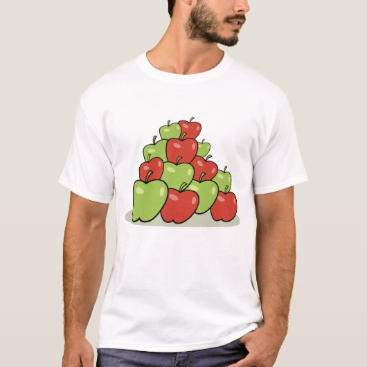 Rode en groene appels t-shirt (Voorkant)