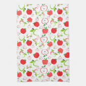 Rode en groene appels theedoek (Verticaal)