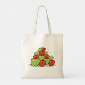 Rode en groene appels tote bag (Achterkant)