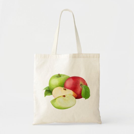 Rode en groene appels tote bag (Voorkant)