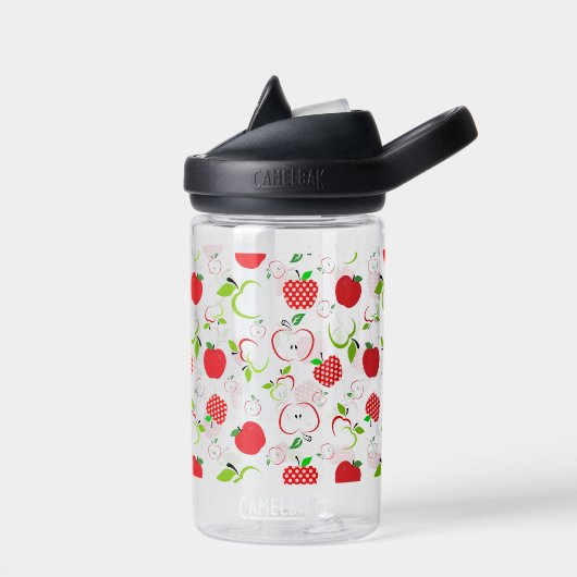 Rode en groene appels waterfles (Links)