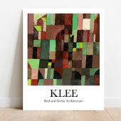 Rode en groene architectuur van Paul Klee Poster
