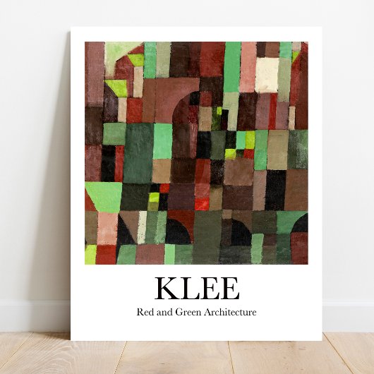 Rode en groene architectuur van Paul Klee Poster