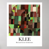 Rode en groene architectuur van Paul Klee Poster (Voorkant)