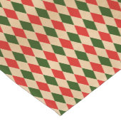 Rode en groene argyle korte tafel loper (Hoek)