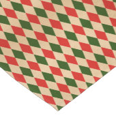 Rode en groene argyle korte tafelloper (Hoek)