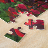 Rode en groene bladeren legpuzzel (Zijkant)