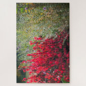 Rode en groene bladeren legpuzzel (Verticaal)