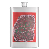 Rode en groene bloemen flacon (Voorkant)