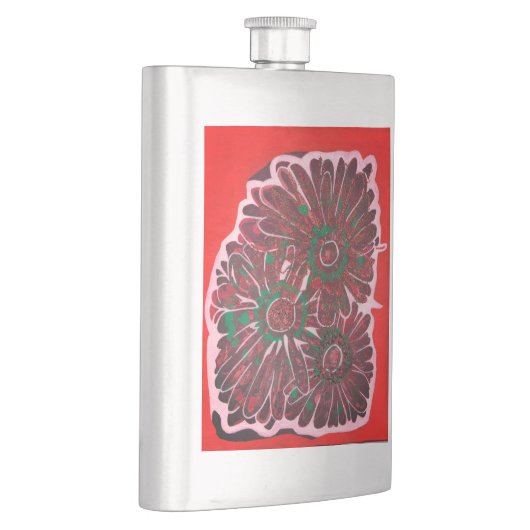 Rode en groene bloemen flacon (Rechts)